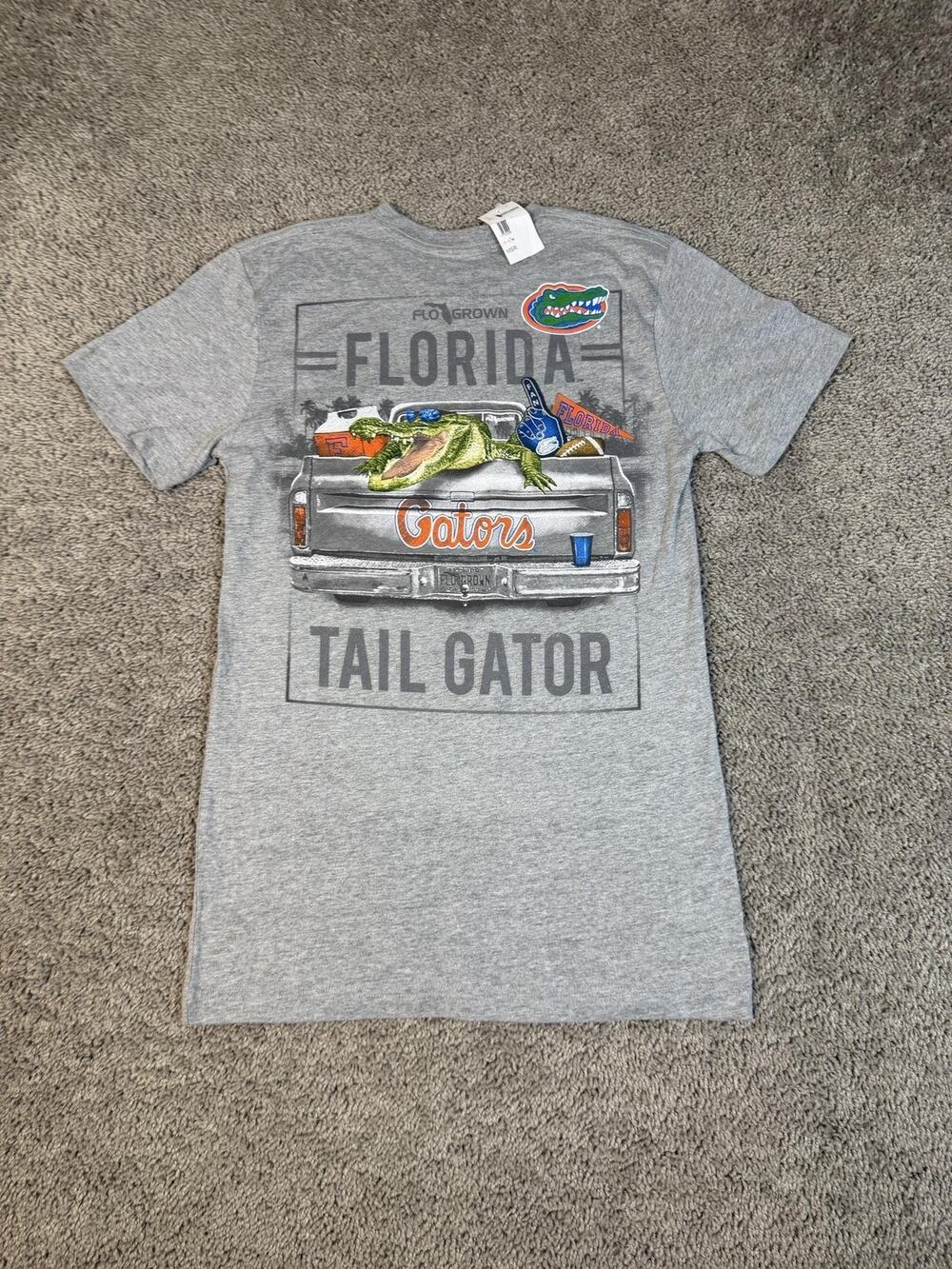 Florida Gators Shirt Mens S Gray NCAA Football Flo Grown Team Apparel Fan
